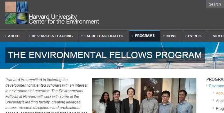 Harvard University Environmental Fellows Program